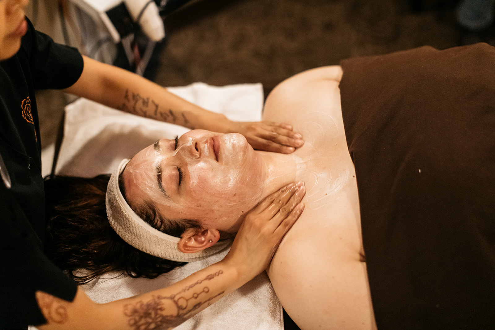 Spa facial and massage