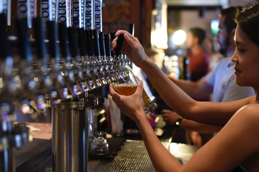 Pouring Beer From Tap