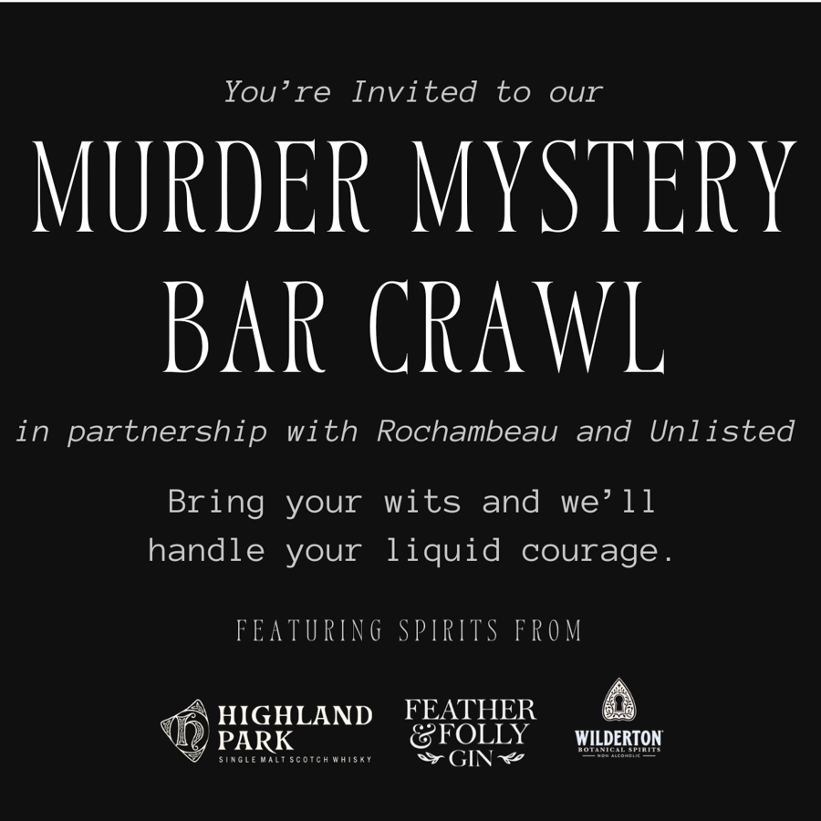 murder mystery bar crawl