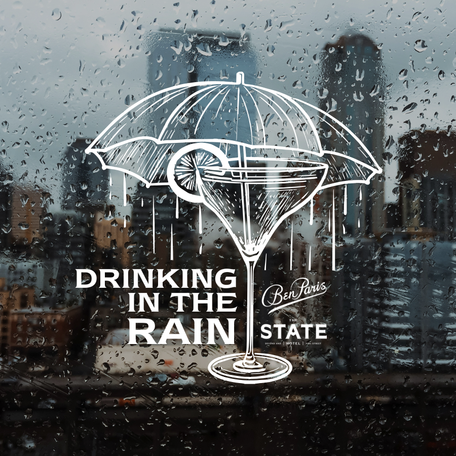 drinking in the rain